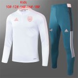 Arsenal White Training Suit(Sweatshirt + Pants) Kids 2021/22