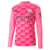 2020/2021 Manchester City Third Goalkeeper Pink LS Men Soccer Jersey Shirt