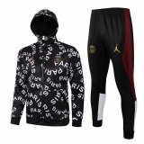 PSG x Jordan Hoodie Black Training Suit (Jacket + Pants) Mens 2021/22