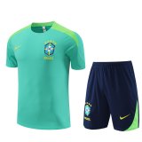 Brazil Green Training Jersey + Short Mens 2024