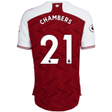 2020/2021 Arsenal Home Red Men's Soccer Jersey CHAMBERS #21