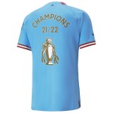 Manchester City Home Jersey Mens 2022/23 #Champions 21/22