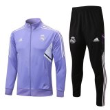 Real Madrid Purple Training Suit Jacket + Pants Mens 2022/23