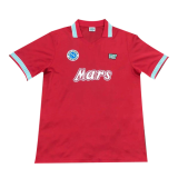 88/89 Napoli Third Away Red Retro Soccer Jersey Shirt Men