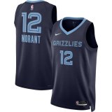 Memphis Grizzlies Navy Swingman Jersey - Icon Edition Mens 2023/24 MORANT #12