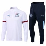 Manchester City White Training Suit Mens 2021/22