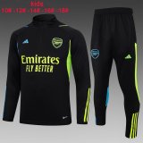 Arsenal Black Training Sweatshirt + Pants Kids 2023/24