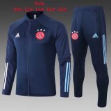 Kid's 2020-2021 Ajax Navy Jacket Soccer Training Suit