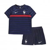 2020 France Home Blue Kids Soccer Jersey Kit(Shirt + Short)