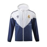 Real Madrid White All Weather Windrunner Jacket Mens 2023/24