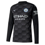 2020/2021 Manchester City Home Goalkeeper Black LS Men Soccer Jersey Shirt