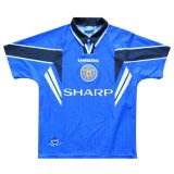 1996-1997 Manchester United Retro Third Away Blue Men Soccer Jersey Shirt