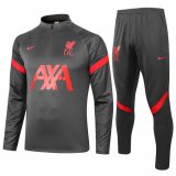 2020-2021 Liverpool Dark Grey Half Zip Soccer Training Suit