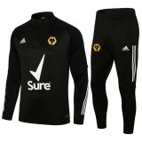 Wolverhampton Black Half Zip Training Suit Men's 2021/22