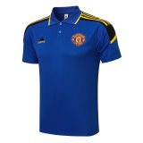 Manchester United Blue Polo Jersey Mens 2021/22