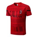 AC Milan Red Training Jersey Mens 2022/23