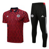 Bayern Munich Red Training Suit Polo + Pants Mens 2022/23