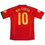 Portugal Home Jersey Mens 2004 #Retro Rui Costa #10