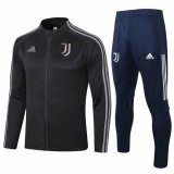 2020-2021 Juventus Black Jacket Soccer Training Suit