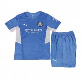 Manchester City Home Jersey + Shorts Kids 2021/22