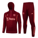 Manchester United Burgundy Sweatshirt Mens 2023/24 #Hoodie