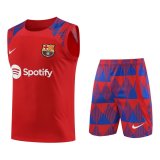 Barcelona Red Training Singlet + Short Mens 2023/24