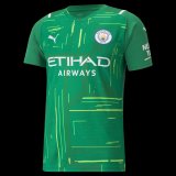 Manchester City Goalkeeper Green Short Sleeve Mens Jersey 2021/22