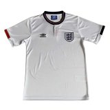 1989 England Retro Home White Men Soccer Jersey Shirt