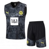 Borussia Dortmund Black Training Singlet + Short Mens 2023/24