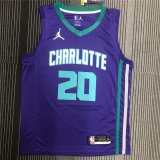 Charlotte Hornets 2021 Branded Purple Fast Break Replica Player Jersey Mens Statement Edition