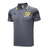 Borussia Dortmund Grey Polo Jersey Mens 2023/24