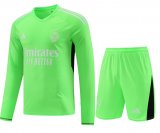 Real Madrid Goalkeeper Green Jersey + Short Mens 2023/24 #Long Sleeve