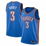 Oklahoma City Thunder Blue Swingman Jersey (Icon) Mens 2022/23 Josh Giddey - 3