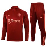 Manchester United Burgundy Training Suit Mens 2023/24