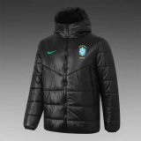 2020/2021 Brazil Black Soccer Winter Jacket Men's