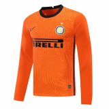 2020/2021 Inter Milan Goalkeeper Orange Long Sleeve Soccer Jersey Men's