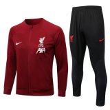 Liverpool Burgundy Training Suit Jacket + Pants Mens 2021/22