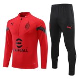 AC Milan Red Training Suit Mens 2022/23