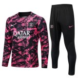 PSG Crew Neck Pink Training Suit Mens 2022/23