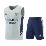 Arsenal Light Grey Singlet + Shorts Mens 2022/23