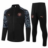 2020-2021 Manchester City Black Jacket Soccer Training Suit
