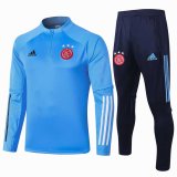 2020-2021 Ajax Blue Half Zip Soccer Training Suit
