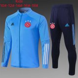 Kid's 2020-2021 Ajax Blue Jacket Soccer Training Suit