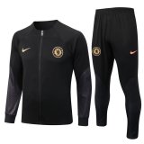 Chelsea Black Training Suit Jacket + Pants Mens 2022/23