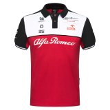 Alfa Romeo Sauber 2021 Red F1 Team Polo Jersey Mens