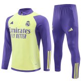 Real Madrid Yellow - Purple Training Suit Mens 2023/24