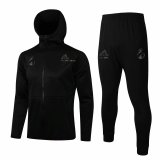 Real Madrid Hoodie Black Training Suit(Jacket + Pants) Mens 2021/22