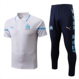 Marseille White Training Suit Polo + Pants Mens 2022/23