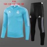 Real Madrid Blue Training Suit(Sweatshirt + Pants) Kids 2021/22