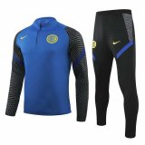 2020-2021 Inter Milan Blue Half Zip Soccer Training Suit